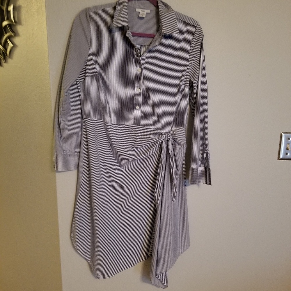Pinstripe shirt dress